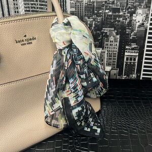 Graphic Print Multi Use Scarf - Bag tie, handle wrap, Neck